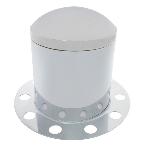 Chrome Dome Rear Axle Cover 3PC Kit For 33mm Nut Cover - Steel/Aluminum Wheel (10 Holes)