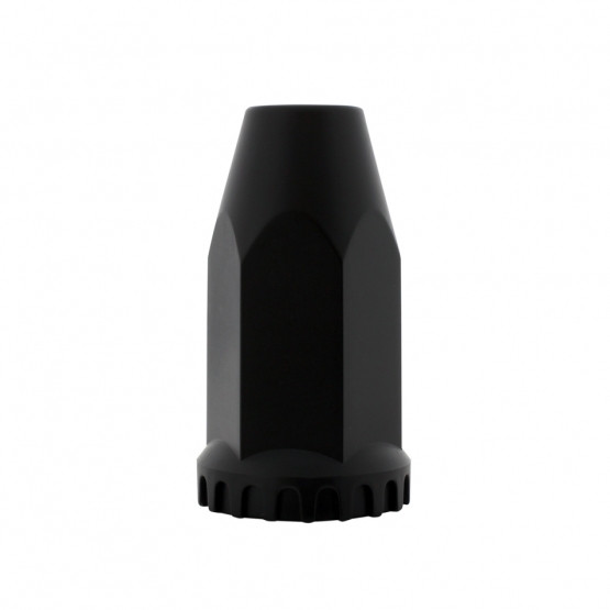 33mm X 4" Matte Black Tall Nut Cover With Flange - Thread-On (Bulk)