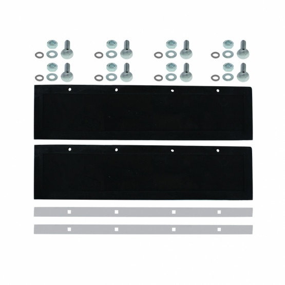 24" X 6" Quarter Fender Top Mud Flap With Mounting Hardware (Pair)