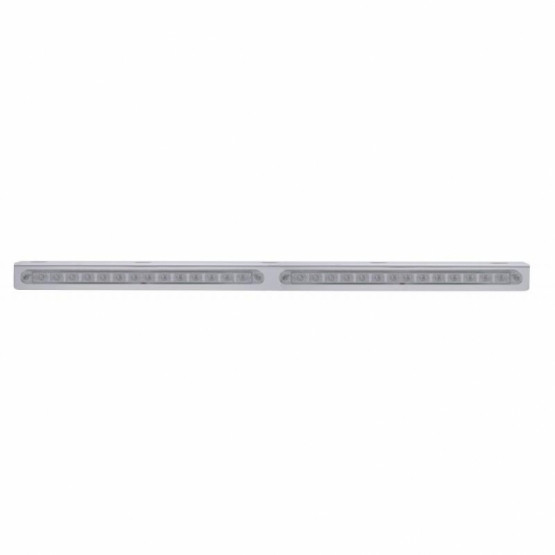25-5/16" Stainless Light Bracket With 2X 14 LED 12" Light Bars - Red LED/Clear Lens