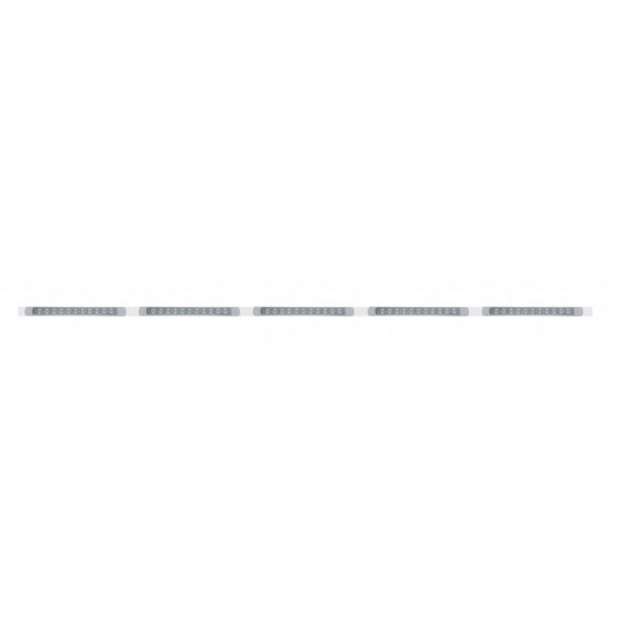 94" Stainless Light Bracket With 5X 11 LED 17" Light Bars & Bezels - Red LED/Clear Lens