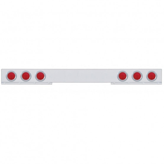 Stainless 1 Piece Rear Light Bar With 6X 4" Lights & Bezels