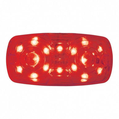 38226-UP  16 LED Rectangular Light (Clearance/Marker)- Red LED/Red Lens