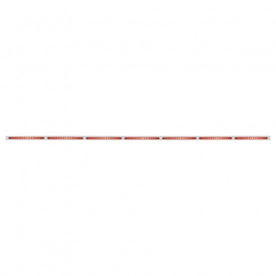 94" Stainless Light Bracket With 7X 14 LED 12" Light Bars - Red LED/Red Lens