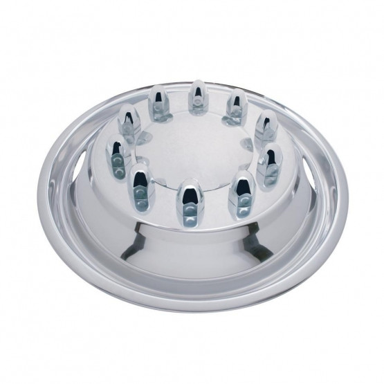 22.5" OD Stainless Front Wheel Simulator Set - 2 Vent Holes, Stud Piloted