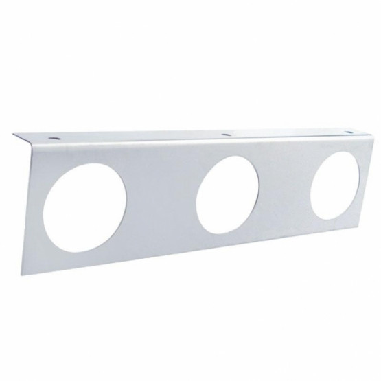 Stainless Light Bracket With 3X 2.5" Light Cutouts