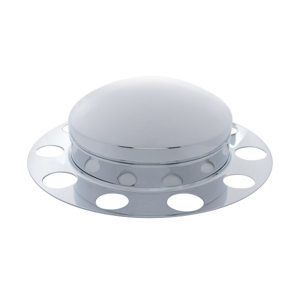 Chrome Dome Front Axle Cover 3PC Kit For Steel Wheel