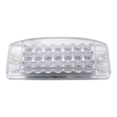 38296-UP 21 LED Reflector Rectangular Light (Clearance/Marker) - Amber LED/Clear Lens