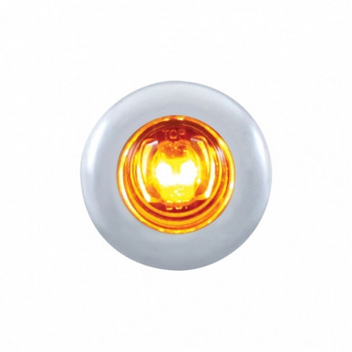 37142-UP 2 LED Mini Light With Bezel (Clearance/Marker) - Amber LED/Amber Lens