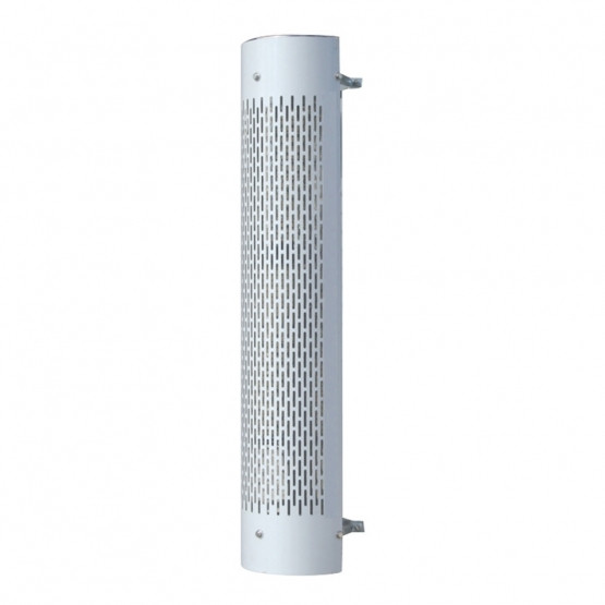 48" Tall 180 Degree Stainless Exhaust Muffler Shield For 7" Diameter Exhaust - Vertical Slot