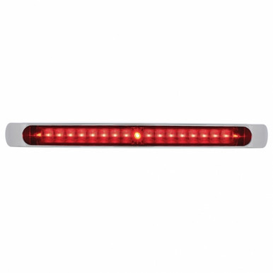 36833-UP 19 LED 17" Light Bar With Bezel (Stop, Turn & Tail) - Red LED/Red Lens
