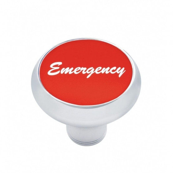 "Emergency" Deluxe Air Valve Knob - Red Aluminum Sticker