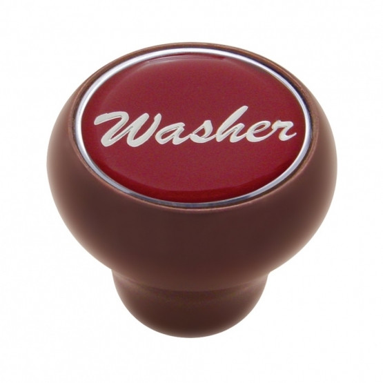"Washer" Wood Deluxe Dash Knob - Red Glossy Sticker