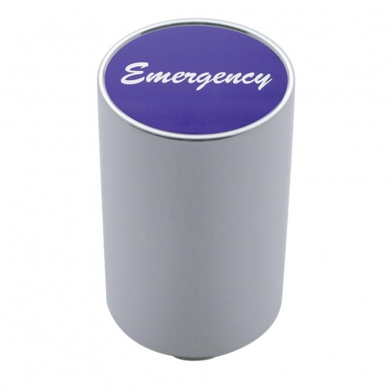 "Emergency" 3" Air Valve Knob - Purple Aluminum Sticker
