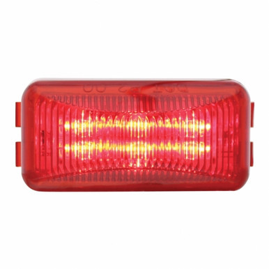 38159-UP 6 LED Rectangular Light (Clearance/Marker) - Red LED/Red Lens