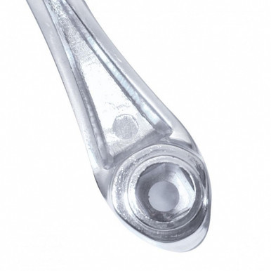 24023-UP Chrome Die-Cast Window Crank With 3/8 Square Adapter - Blue Crystal