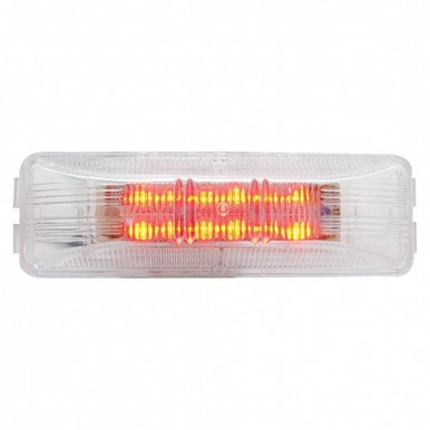 38213-UP 12 LED Rectangular Light (Clearance/Marker) - Red LED/Clear Lens
