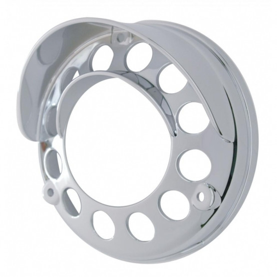 Chrome Plastic Light Bezel With Visor For UP LED Double Face Turn Signal Light