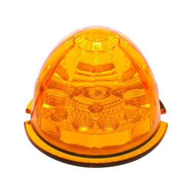 39349-UP 17 LED Reflector Watermelon Maze Cab Light - Amber LED/Amber Lens