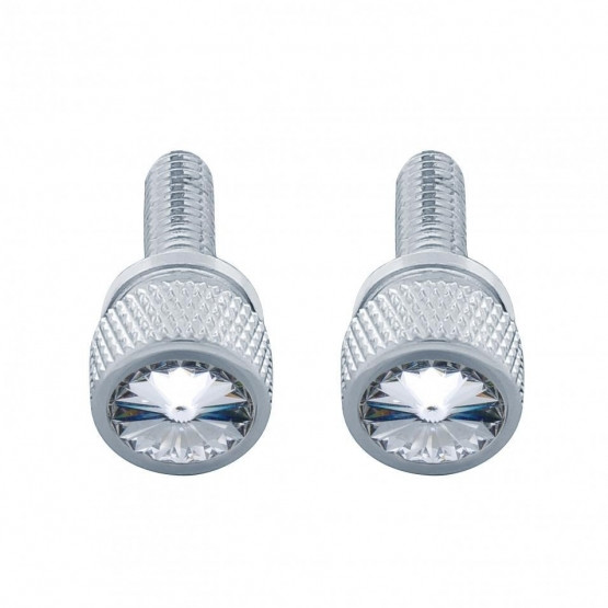 3/4" Short M6 Dash Screw With Crystal For Kenworth - Clear Crystal (2-Pack)