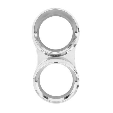 41852-UP Chrome Small 2-Gauge Bezel With Visor For Mack