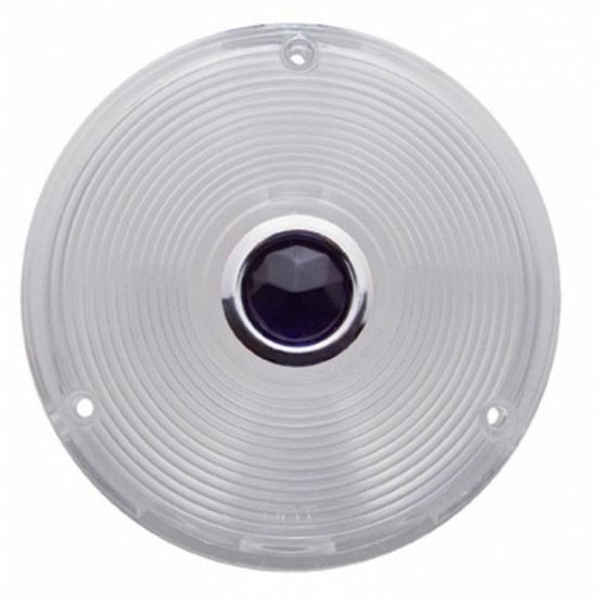 Deep Dish Light Lens With Blue Dot - Clear Lens