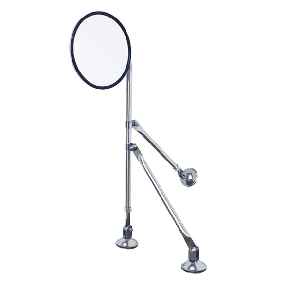 60036-UP 8-1/2" CONVEX MIRROR WITH STAINLESS TRIPOD FENDER MIRROR BRACKET