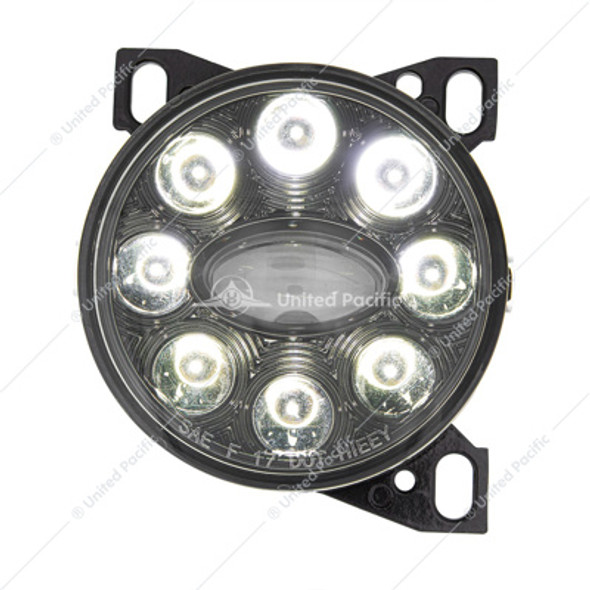 35856-UP 9 LED Projector Fog Light With LED Position Lights For Peterbilt 579/587 & Kenworth T660 - Black