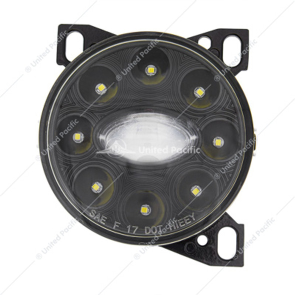 35856-UP 9 LED Projector Fog Light With LED Position Lights For Peterbilt 579/587 & Kenworth T660 - Black