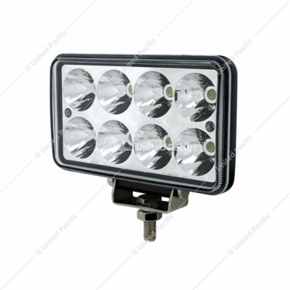 36507-UP 8 High Power LED Rectangular Work Light 1200 Lumens