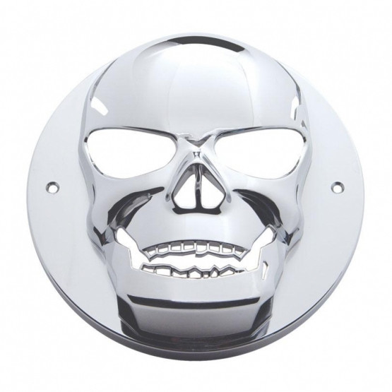 Chrome Plastic Skull Bezel For 2.5" Light Grommet