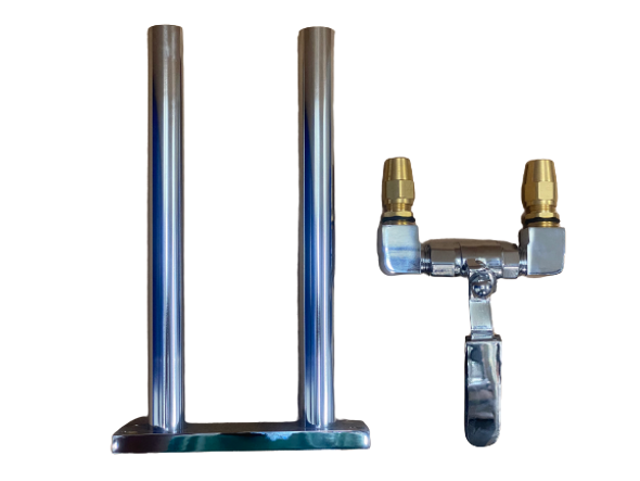46112-UP 11" Chrome Air Horn Valve Lever With Stand Set