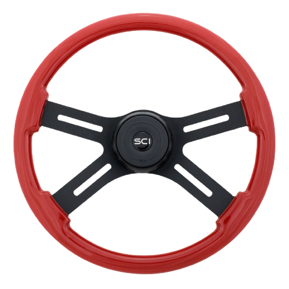 SCI447-3015-77004  Onyx 18" Steering Wheel Red