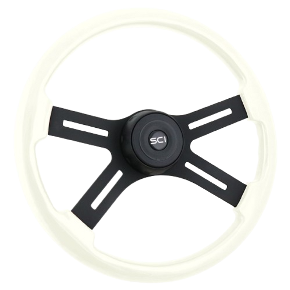 SCI445-3015-77004  Onyx 18" Steering Wheel  White