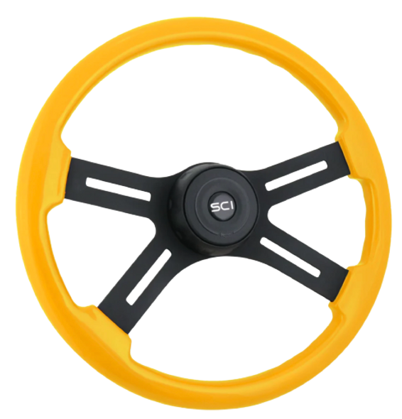 SCI444-3015-77004  Onyx 18" Steering Wheel Yellow