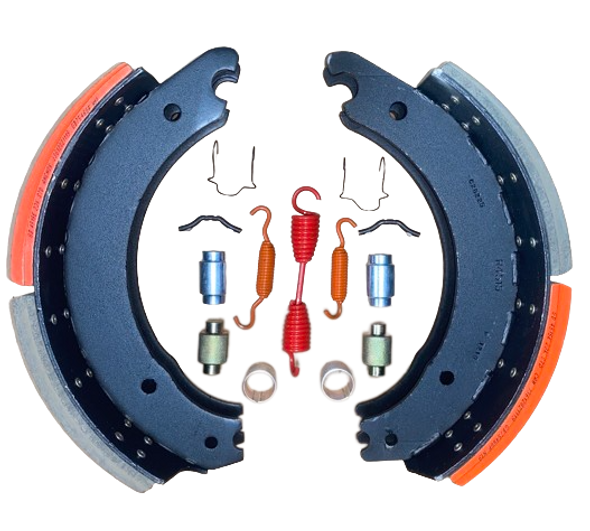 GBEK4515Q23STD Rear Brake Shoes With Spring Kit 7" x 16.5" ,23.000 Lbs Fruehauf (Reman)