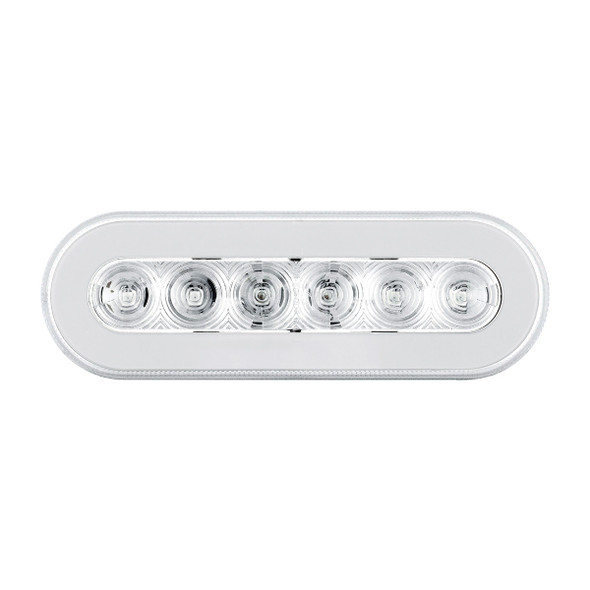 22 LED 6" Oval GloLight (Stop, Turn & Tail) - Red LED/Clear Lens