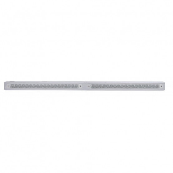 25-5/16" Stainless Light Bracket With 2X 19 LED 12" Light Bars - Amber LED/Clear Lens