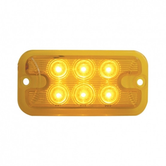 6 LED Dual Function Light - Amber LED/Amber Lens