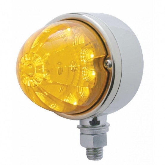 17 LED Reflector Single Face Light - Amber LED/Amber Lens