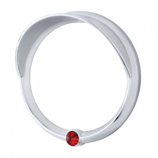 Signature Series Speed/Tachometer Gauge Bezel With Visor For Freightliner -Red Crystal