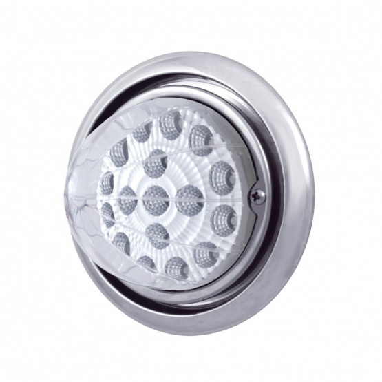 Front Bumper Light With 17 Amber LED Reflector Light For Freightliner Columbia - Clear Lens