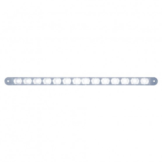 14 LED 12" Auxiliary Strip Light - White LED/Clear Lens (Bulk)