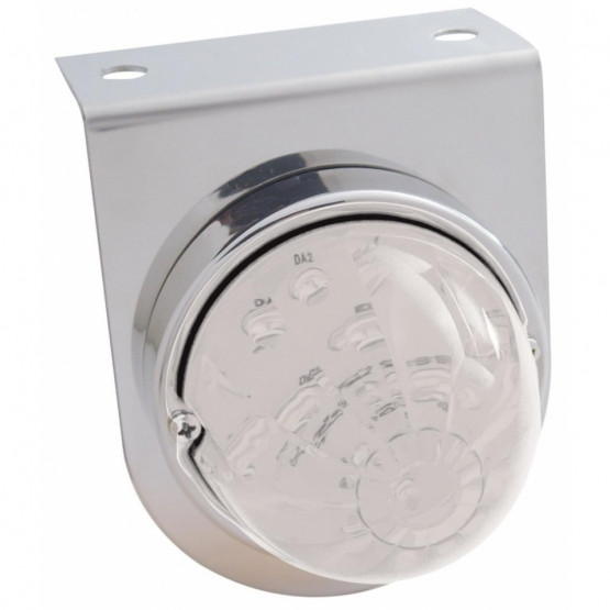 Stainless Light Bracket With 17 LED Dual Function Watermelon Lights - Amber LED/Clear Lens