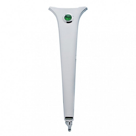 Chrome Center Dash Trim W/Crystal For Columbia (2004-20), Century (1997-10), & Coronado (2003-10), Green