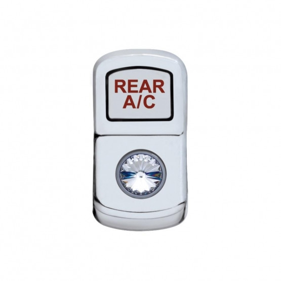 "Rear A/C" Rocker Switch Cover With Clear Crystal