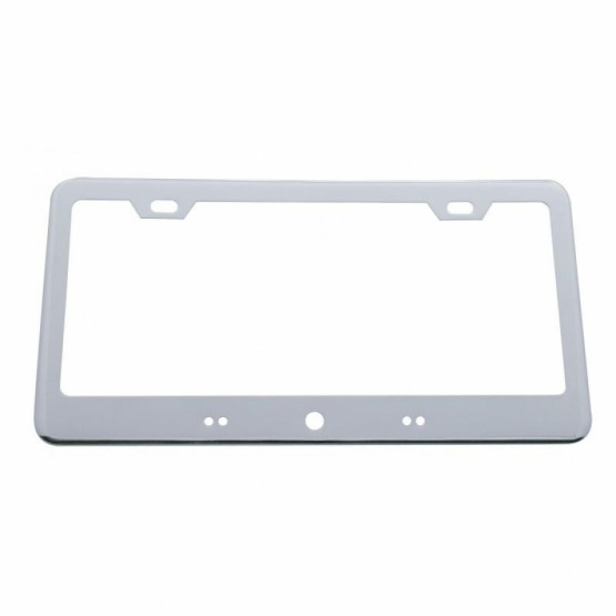 License Plate Frame With Bottom Mount LED Light Bar Cutout - Chrome (Bulk)