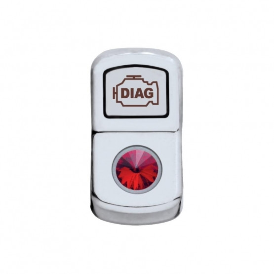 "Diagnostic" Rocker Switch Cover With Red Crystal