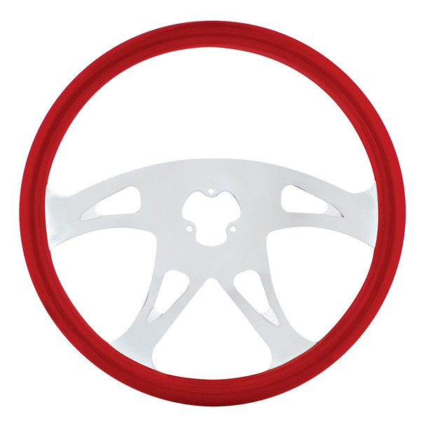 18" Color Boss Steering Wheel - Indigo Red