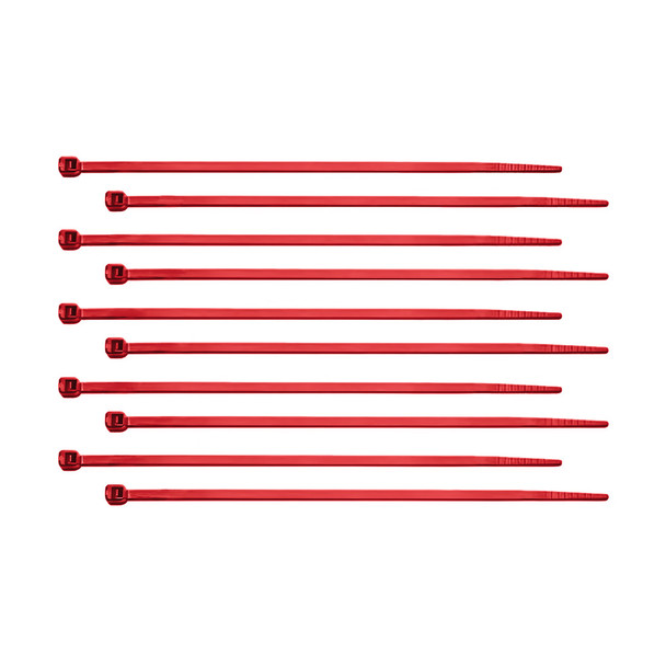 6" Nylon Cable Zip Ties - Red (10-Pack)
